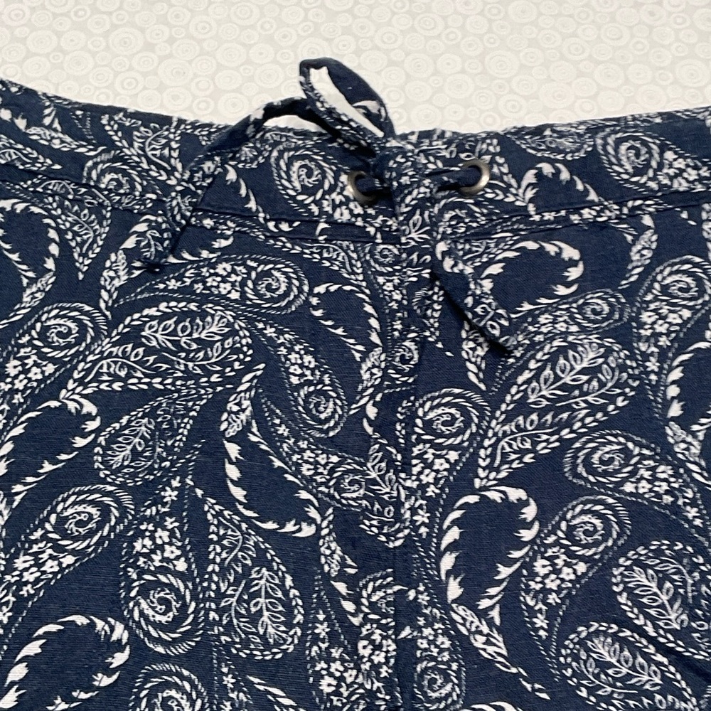 Navy Paisley Women's Shorts - Picture 2 of 6